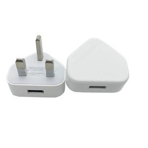 Factory High Quality UK <strong>Plug</strong> 3pin <strong>USB</strong> Wall Charger Power Adapters 5W <strong>USB</strong> Charging Charger for iPhone 5 6 7 8 C 11 12 Pro Max - Product Image 3