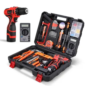 Draagbare Toolbox 16.8V Batterij Driver Variabele Snelheid Draagbare Huishoudelijke Boormachines Gereedschap Kit Set Draadloze Boor Set