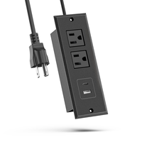 Prise de conférence encastrée avec 2 prises CA 1x1x1x1 USB-A ports USB-C prise de courant de bureau pour table d'appoint