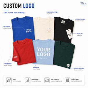 T-shirt Oversize Unisexe en Coton Lourd 200 GSM avec Logo Personnalisé, Style Streetwear, Épaules Tombantes, Vente en Gros S-4XL - Product Image 2
