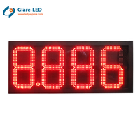 12inch commercio all'ingrosso di 4 cifre 7 segmenti led prezzo del gas segno