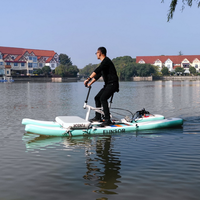 2025 populaire nouveau ponton gonflable vélo d'eau simple gonflable eau flottant siège unique vélo de mer à vendre