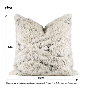 RUIYI 45X45CM <strong>White</strong> Flannel <strong>Pillow</strong> Cover Soft <strong>Fluffy</strong> Cushion for Home Decor Sofa Cushion Hotel Use Stitched Technics - Product Image 2