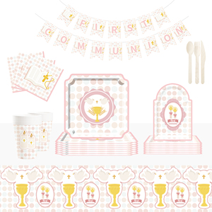 ชุดอุปกรณ์ตกแต่งงานเลี้ยงเปิดเผยเพศลูกน้อย DAMAI จานกระดาษ ผ้าเช็ดปากแบบใช้แล้วทิ้ง ของตกแต่งโต๊ะสำหรับงานเลี้ยงฉลองทารก สำหรับ 8 ท่าน - Product Image 1