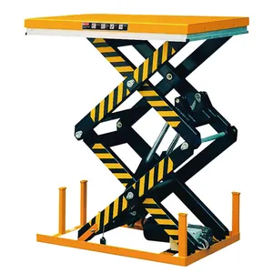 Hot sale rotary lifting platform for Production workshop Electric Hydraulic Double Scissor Lift Platform Fixed small lift table