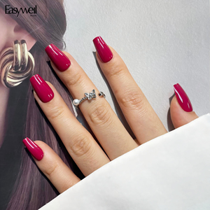 Easywell - Juego de 30 Uñas Postizas de Gel Suave, Diseño de Ataúd, Cobertura Total, Acrílicas, Personalizadas, Hechas a Mano - Product Image 2