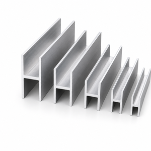 Profilé d'extrusion en aluminium en forme de H, finition usine, léger, résistant à la corrosion, matériau de construction pour portes et fenêtres - Product Image 1