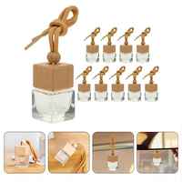 Bouteilles vides de diffuseur de parfum en verre d'aromathérapie de 10ml ornements de liège de corde suspendue pour le transport d'huile essentielle de bureau à domicile de voiture
