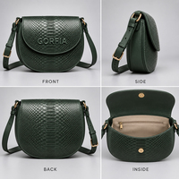 Sac à bandoulière de luxe pour homme en cuir motif crocodile 2026, style rétro, avec rabat, sac bandoulière OEM/ODM, faible MOQ 100