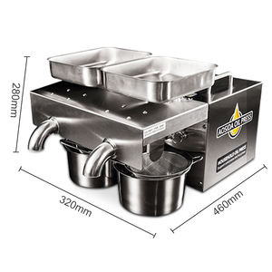 Prensa <span class=keywords><strong>de</strong></span> Aceite <span class=keywords><strong>de</strong></span> Acero Inoxidable 304 <span class=keywords><strong>de</strong></span> 1200W, Grande, para Aceite <span class=keywords><strong>de</strong></span> Girasol, Aguacate y Cacahuete, Frío y Caliente - Product Image 2