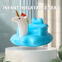 Canapé gonflable pour bébé et tout-petit en forme de licorne de dessin animé, en PVC souple, pliable, portable, pour l'apprentissage, le bain, le salon, l'hôtel