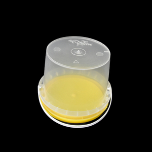 Beurre de cacahuète de qualité alimentaire en plastique transparent à paroi mince récipient alimentaire rond hermétique <span class=keywords><strong>seau</strong></span> à miel polyvalent avec couvercle jaune - Product Image 3