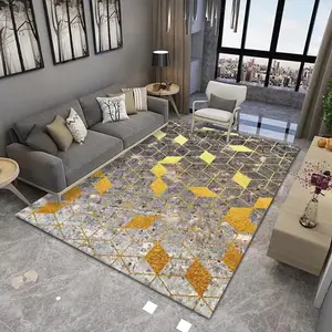 3D Impreso Hexágono Enrejado Diseño Panal Oficina Área <span class=keywords><strong>Alfombra</strong></span> rombo Luz de neón <span class=keywords><strong>Alfombra</strong></span> geométrica de lujo - Product Image 1