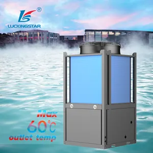 カスタマイズされた10hp商用使用空気から水プールヒートポンプアプリ制御40KW最大60度高温プールヒートポンプ