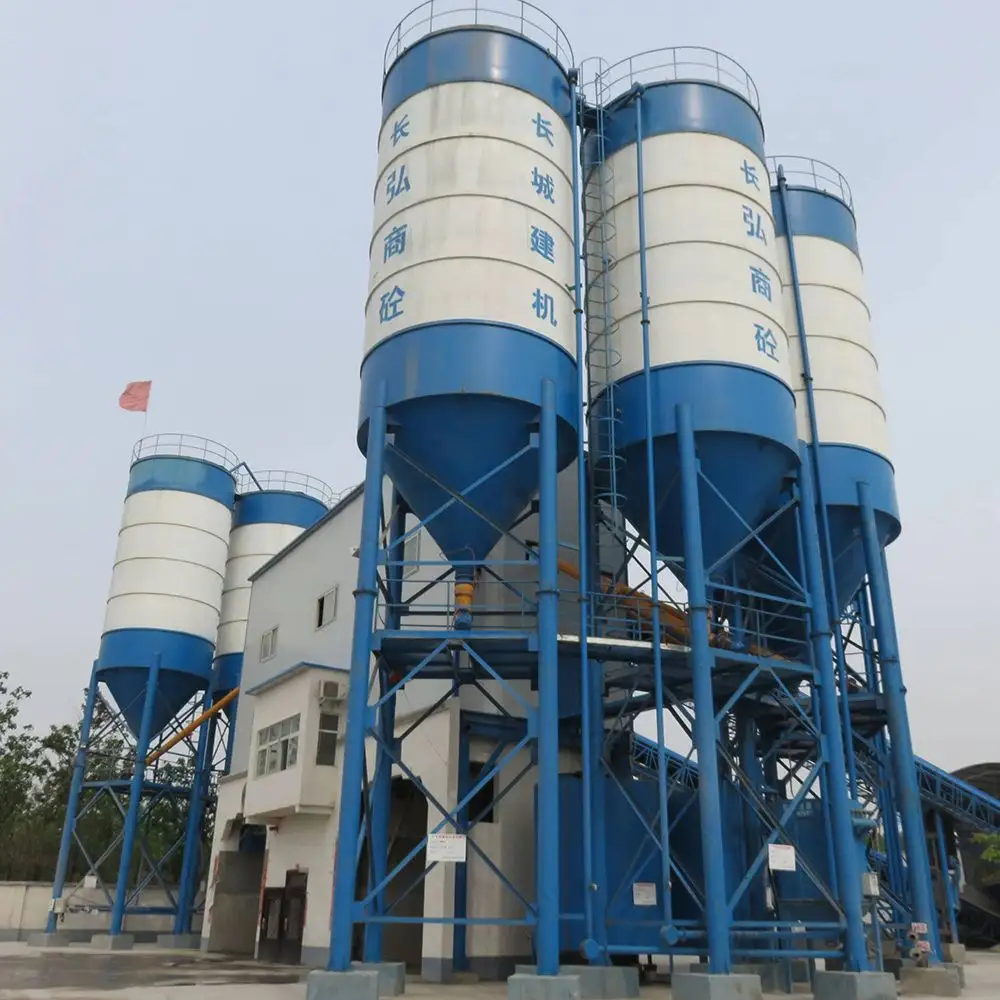 High Quality Standard Belt Continue Concrete Batching Station Hot Sale High-tech 3 in one Concrete Mixing Station