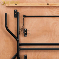 Mesa Plegable Cuadrada de Madera Contrachapada Resistente de 48 x 48 Pulgadas (4 Pies) para Banquetes, Alquiler para Fiestas