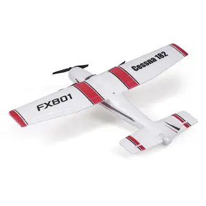 Original FX801 RC Airplane Cessna 182 2.4GHz 2CH RC Aircraft Durable Outdoor Flight Toys for Beginner 20Mins Flying Time Kids