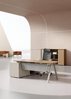 Bureau de travail modulaire en bois, design moderne, personnalisable en usine, convertible et extensible, pour 4 à 6 personnes, poste de travail individuel pour personnel