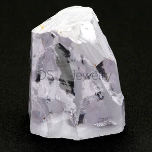 Batu Besar Mentah Sempurna Batu Buatan Putih Kubik Zirkonia Bahan