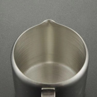 Tasse à Latte Art en Acier Inoxydable Droit, Réutilisable, Grande Capacité, Design Portable pour Lait et Café