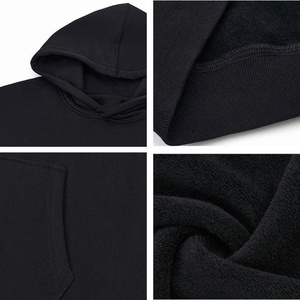 Sudadera con Capucha TKAN438D, Estilo Nuevo, Color Sólido, Sin Cordones, Talla Grande, Informal, Gruesa, 100% Algodón, Diseño con Logotipo en Blanco, con Bolsillo - Product Image 3