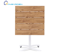 Ensemble table et chaises pliantes en plastique imitation bois pour extérieur, haute qualité, cadre en aluminium léger, résistant aux UV, mobile, idéal pour les pique-niques