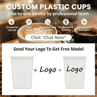 Gobelet jetable double compartiment en plastique PP personnalisé de 700 ml (16 oz) pour thé au lait Boba, avec couvercle