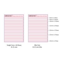 DIYDAY Vente en gros de cils pré-faits 5D 6D 8D 10D en PBT souple pour volume