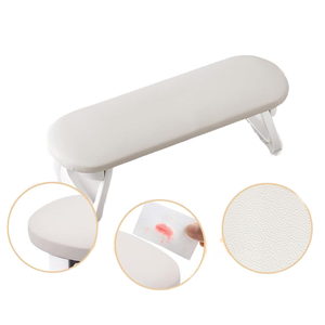 Xách tay PU da Nail tay phần còn lại đứng có thể gập lại cánh tay phần còn lại đệm móng tay nghệ thuật hỗ trợ cổ tay Pad đệm tay chủ cho UV móng tay - Product Image 3