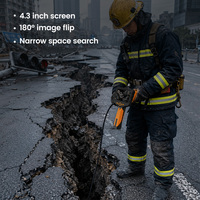 Caméra de détection de vie souterraine Snake Eye avec sonde étanche de 5 m, écran LCD pour la recherche de survivants dans les fissures profondes du sol