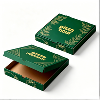 Boîte à pizza en carton ondulé de qualité alimentaire, imprimée sur mesure, résistante à la graisse, pour les restaurants, la vente à emporter, la restauration rapide, en gros