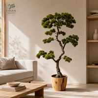 Plantes artificielles YM, cèdres et piniers artificiels, décoration de jardin intérieur/extérieur, aménagement paysager, bonsaï, décoration durable en plastique et bois artificiel