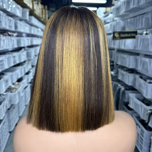 Cheveux d'origine 12a russe meche vietnamienne super double dessiné perruque bobo os droit bouclés humain prêt à expédier - Product Image 6