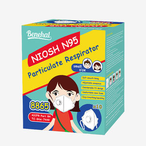 Untuk N95 masker Respirator setengah wajah tahan debu sekali pakai ukuran kecil dengan Filter katup lipat datar MS8865 kartrid Masker Anti Debu - Product Image 3