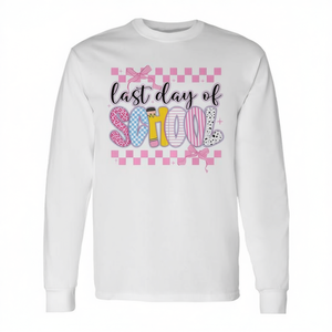 T-shirt à manches longues pour enfants, design nœud coquette, tenue d'été, dernier jour d'école - Product Image 2