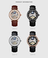 Benutzer definiert Ihr eigenes Logo KINYUED J117 China Factory Men Analoge mechanische Uhren Original Edelstahl Wasserdichter automatischer Charakter