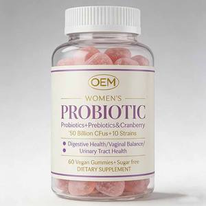 Gommes probiotiques personnalisables pour la santé double des femmes adultes - Digestion intestinale et équilibre du pH vaginal - Service OEM/ODM - Product Image 1
