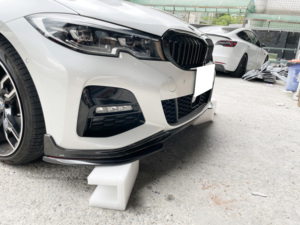 Nuevo M Performance Style Carbon Fiber Front Bumper Add-on Lip Screw-On para 2019-2021 para G20 G21 G28 3-Series M-sport Package - Product Image 3