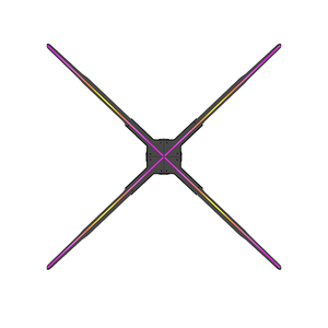 Venta al por mayor pantalla holográfica LED ojo desnudo estéreo 13cm máquina de publicidad proyector HD LED pantalla holográfica ventilador de holograma 3D - Product Image 1