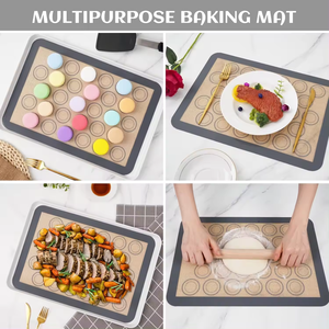 마카롱/패스트리/쿠키를 만들기 쉬운 비 스틱 베이킹 팬 및 롤링을위한 실리콘 라이너 만들기-전문 학년 논스틱 - Product Image 5