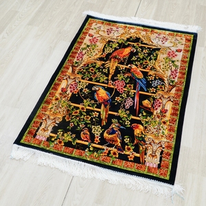 Tapis faits <span class=keywords><strong>à</strong></span> la main de 80x125 cm avec motif d'oiseaux, tapis en soie turque, prix de gros en Chine - Product Image 3