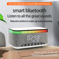 Nieuwe 4 1 Draadloze Telefoon Oplader Speaker Wekker Multifunctionele 15W Oplader Station Desktop Rgb Nachtlampje Oortelefoon