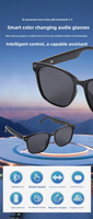 Gafas Inteligentes con Traducción por IA, Lentes Fotocromáticas Anti-UV, Asistente de Voz 5.4, Llamadas HD, Música, Navegación