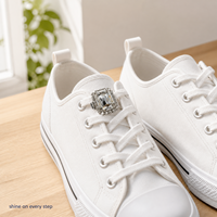 Clip à strass pour chaussures, boucle en cristal pour baskets, breloques pour lacets, accessoires de chaussures DIY, quincaillerie métallique OEM