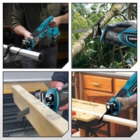 1500W scie alternative sans brosse scie à main sabre multifonction scie métal bois tuyau coupe avec 4 lames Kit pour batterie Makita