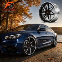 Jantes en alliage personnalisées de 18, 19, 20, 21, 22 pouces à déport profond, finition noire usinée, lèvre polie, 5 trous, pour voitures de performance BMW