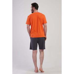 Ensemble short et t-shirt à manches courtes pour homme, respirant, col rond, avec poches, style décontracté vintage hip-hop imprimé - Product Image 2