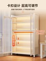 Armoire de rangement en acier anti-poussière assemblée avec porte à serrure à clé, style moderne, armoire en métal durable pour la maison, le salon