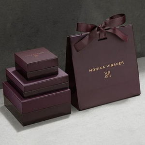 High Quality Factory Unique Customized Printed Customized Logo Design Luxury Gift Shopping Paper <b>Bag</b> With Ribbon Handle - Product Image 6