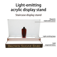 Présentoir de vente au détail en acrylique de qualité supérieure avec logo personnalisé pour les présentoirs de parfums, les huiles essentielles, les lotions pour la peau